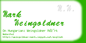 mark weingoldner business card